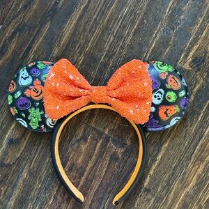Disney Halloween Mickey Ears with Orange Bow
